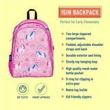 Wildkin Rainbow Unicorns Sidekick Backpack School Bag Features