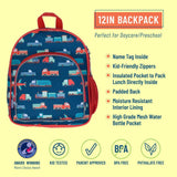 Wildkin Transportation Kids Pack 'n Snack Backpack Features