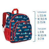 Wildkin Transportation Kids Pack 'n Snack Backpack Dimensions