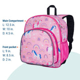 Wildkin Olive Kids Rainbow Unicorns Pack 'n Snack Backpack Dimensions