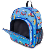 Wildkin Olive Kids Trains, Planes & Trucks Pack 'n Snack Backpack - Petit Fab Singapore