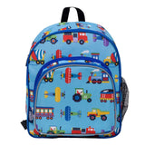 Wildkin Olive Kids Trains, Planes & Trucks Pack 'n Snack Backpack - Petit Fab Singapore