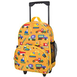 Wildkin Olive Kids Under Construction Rolling Luggage Trolley School Bag - Petit Fab Singapore