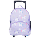 Wildkin Olive Kids Unicorn Rolling Luggage Trolley School Bag - Petit Fab