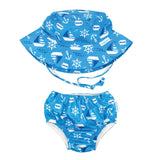 Bumkins UPF50+ Swim Diaper and Sun Hat Set - Ahoy - Petit Fab