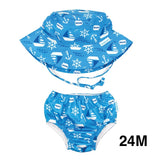 Bumkins UPF50+ Swim Diaper and Sun Hat Set - Ahoy - Petit Fab