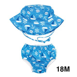 Bumkins UPF50+ Swim Diaper and Sun Hat Set - Ahoy - Petit Fab