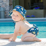 Bumkins UPF50+ Swim Diaper and Sun Hat Set - Deep Sea - Petit Fab