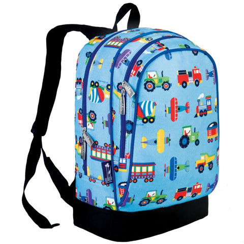 Wildkin Olive Kids Trains, Planes & Trucks Sidekick Backpack - Petit Fab Singapore